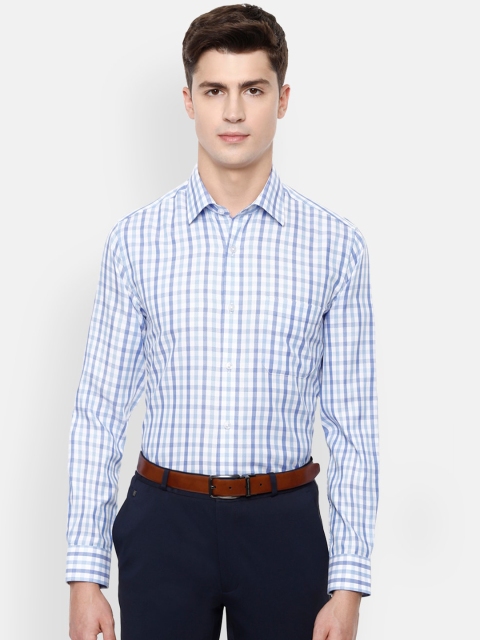 

Louis Philippe Men White Slim Fit Checked Casual Shirt