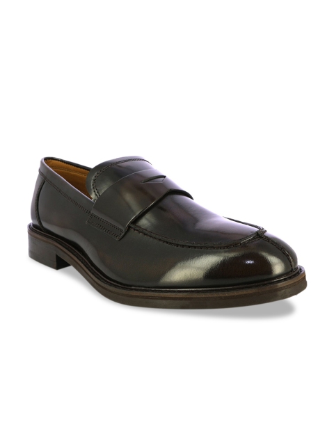 

Alberto Torresi Men Coffee Brown Solid Leather Semiformal Penny Loafers