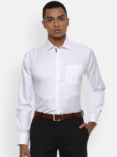 

Van Heusen Men White Slim Fit Solid Formal Shirt