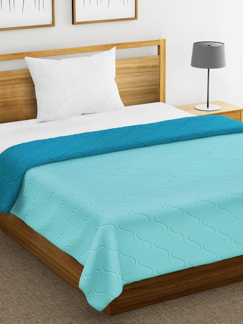 

Divine Casa Turquoise Blue Solid Heavy Winter 150 GSM Single Bed Comforter