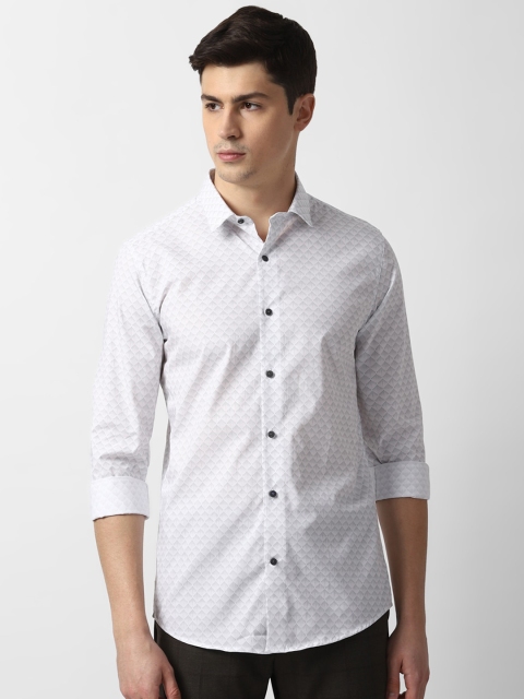 

Louis Philippe Sport Men White Slim Fit Printed Casual Shirt