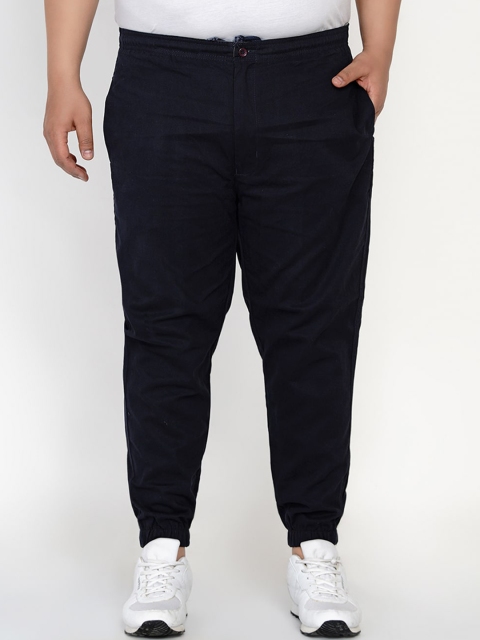 

Santonio Men Black Regular Fit Solid Pure Cotton Chambray Joggers