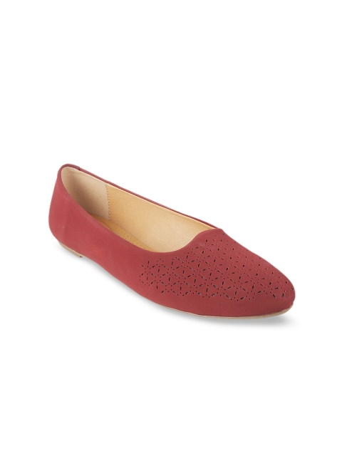 

Mochi Women Maroon Solid Ballerinas