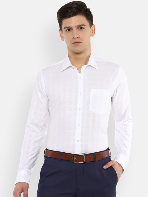 

Van Heusen Men White Slim Fit Solid Formal Shirt