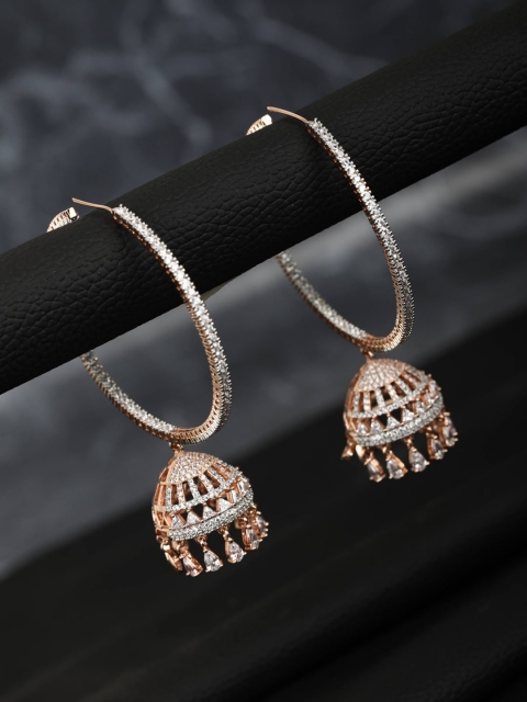 

Priyaasi Rose Gold Contemporary Hoop Earrings