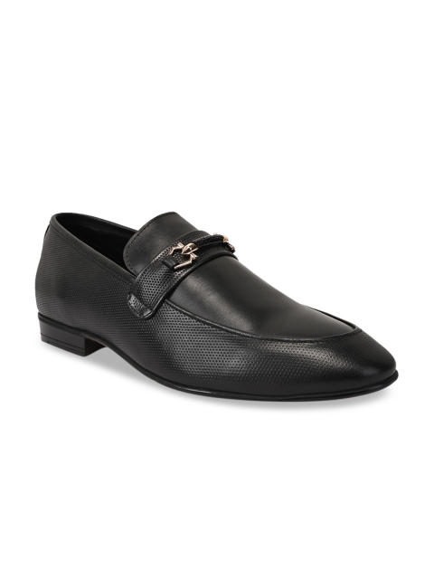 

Teakwood Leathers Men Black Textured Genuine Leather Formal Loafers