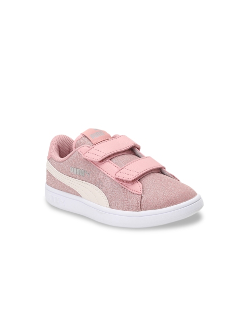 

Puma Girls Pink Textured Slip-On Sneakers