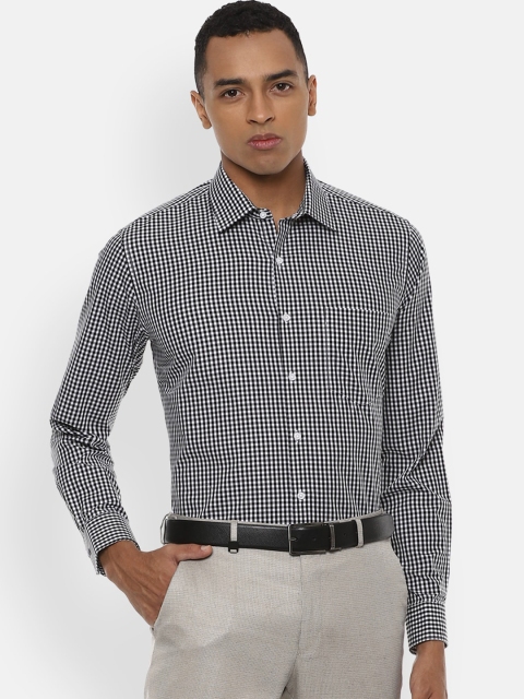 

Van Heusen Men White & Black Checked Slim Fit Formal Shirt