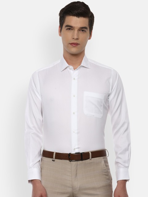 

Van Heusen Men White Solid Regular Fit Casual Shirt