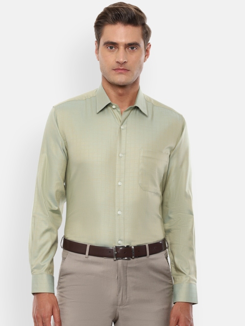 

Louis Philippe Men Green Slim Fit Self Design Formal Shirt