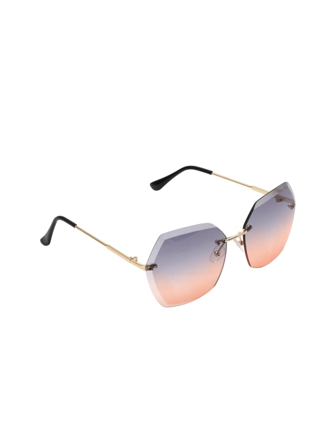 

Floyd Women Blue Lens & Gold-Toned Rectangle Sunglasses with UV Protected Lens