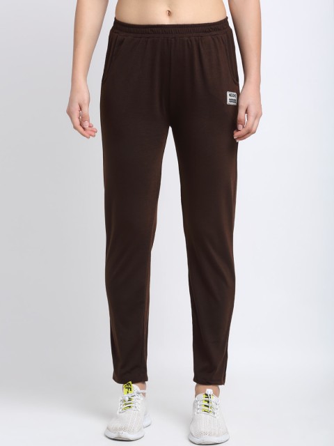 

NEUDIS Women Brown Solid Pure Cotton Track Pants