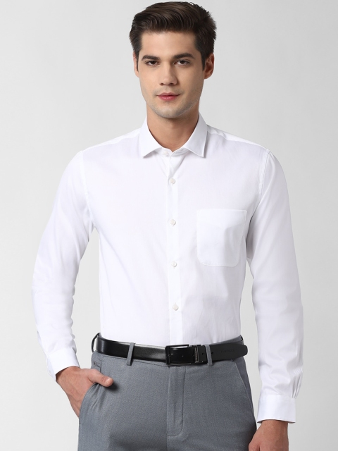 

Peter England Elite Men White Slim Fit Solid Casual Shirt