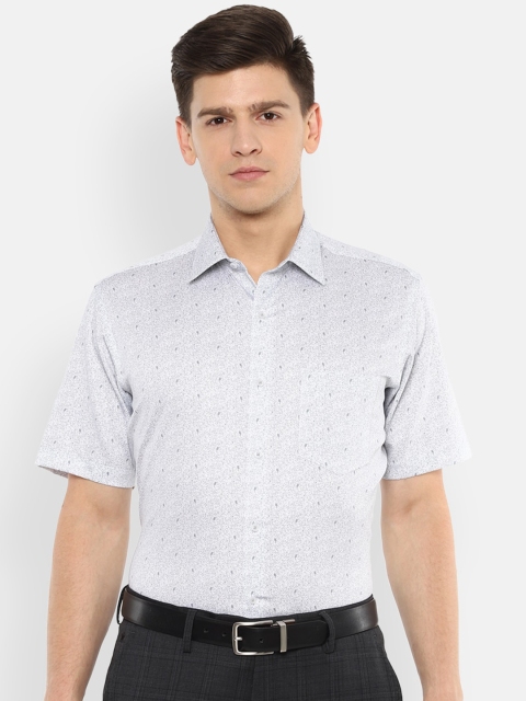 

Van Heusen Men White Regular Fit Printed Cotton Formal Shirt