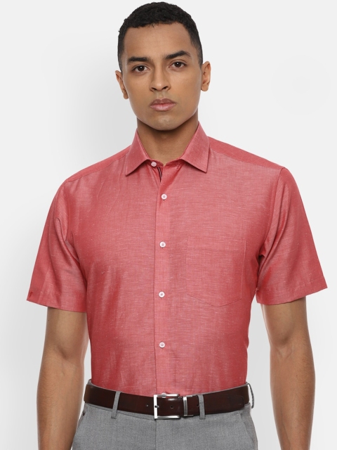 

Van Heusen Men Red Regular Fit Solid Casual Shirt