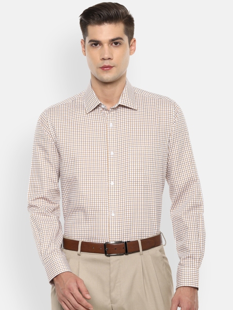 

Van Heusen Men White Regular Fit Checked Formal Shirt