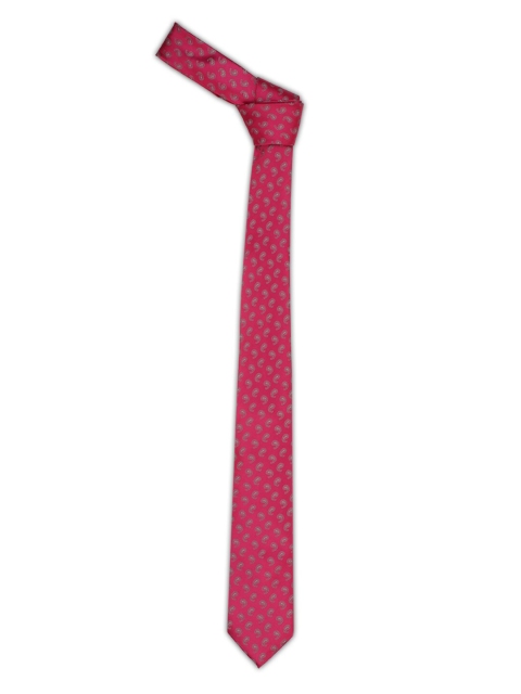 

Van Heusen Pink & White Woven Design Broad Tie