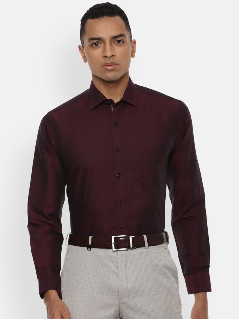 

Van Heusen Men Maroon Slim Fit Solid Formal Shirt