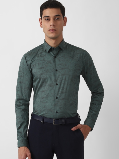 

Louis Philippe Sport Men Green Slim Fit Printed Casual Shirt