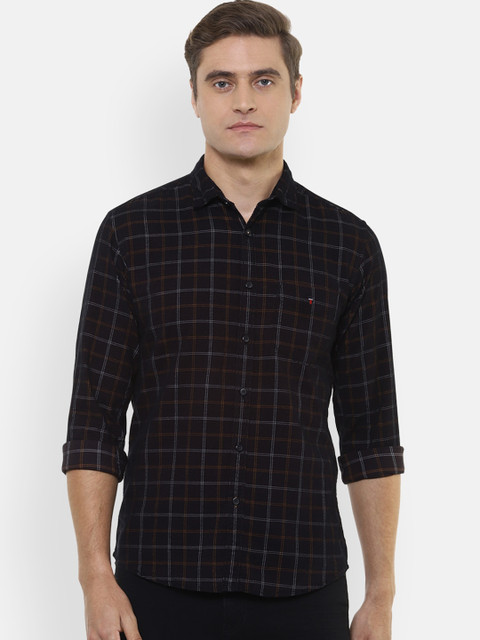 

Louis Philippe Sport Men Black Pure Cotton Slim Fit Checked Casual Shirt
