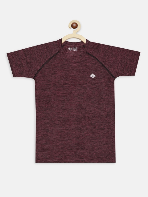 

CHIMPRALA Boys Maroon Solid Round Neck T-shirt