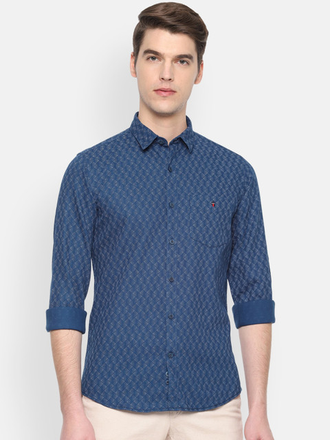 

Louis Philippe Sport Men Blue Slim Fit Printed Casual Shirt