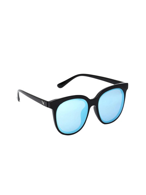 

MARC LOUIS Unisex Blue Lens & Black Round Sunglasses with UV Protected Lens 4013 C2-BLUE