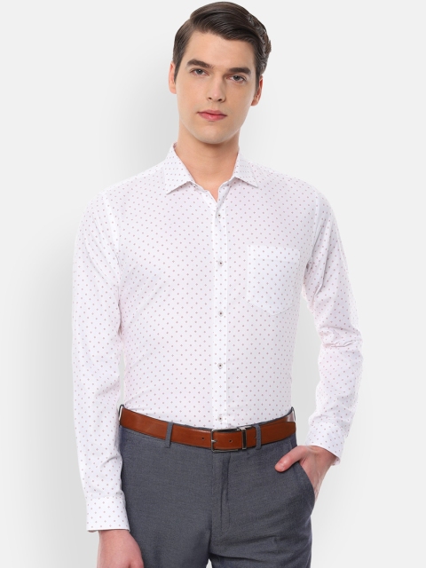 

Van Heusen Men White Slim Fit Printed Cotton Formal Shirt