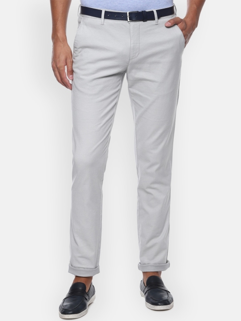 

Louis Philippe Sport Men Grey Slim Fit Self Design Regular Trousers