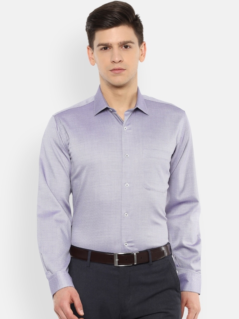 

Van Heusen Men Blue Regular Fit Self Design Casual Shirt