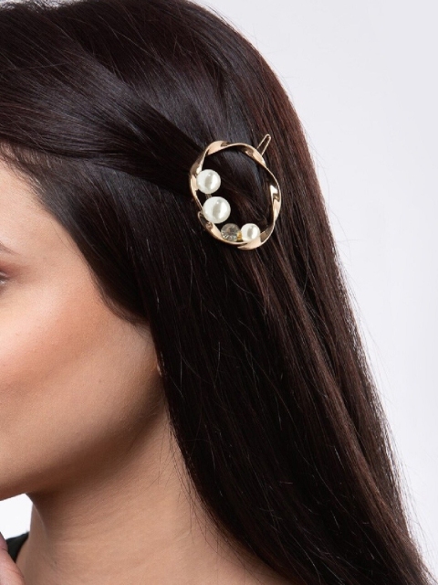 

OOMPH Women Gold-Toned Beaded Bobby Pins