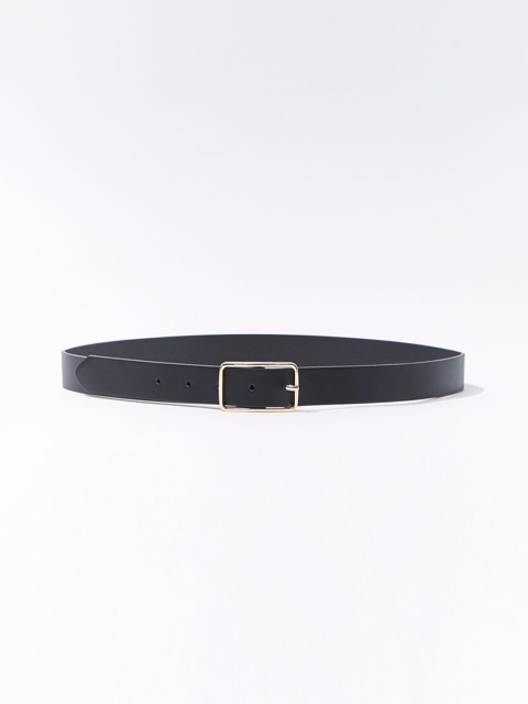 

FOREVER 21 Women lack Black Faux Leather Hip Belt