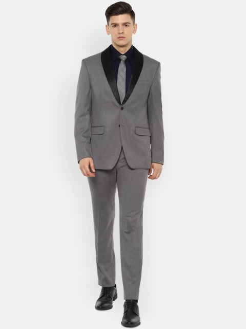 

Van Heusen Men Grey Self-Design Slim-Fit Two-Piece Formal Suit