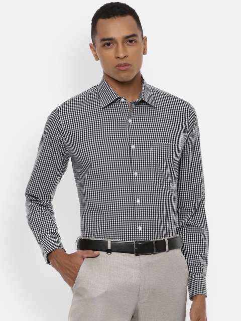 

Van Heusen Men Grey Slim Fit Checked Casual Cotton Shirt