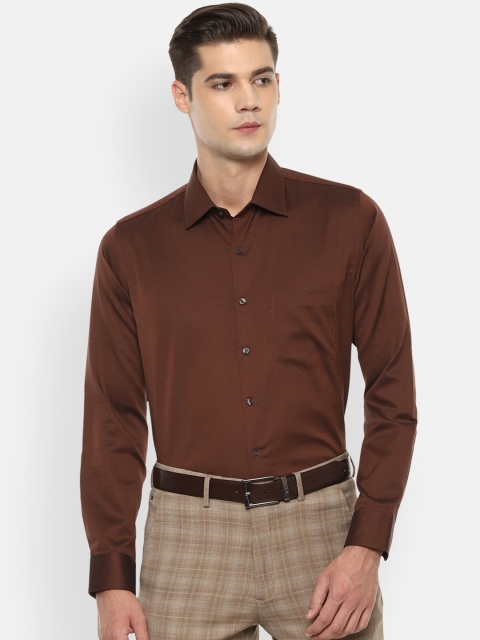 

Van Heusen Men Brown Slim Fit Solid Formal Shirt