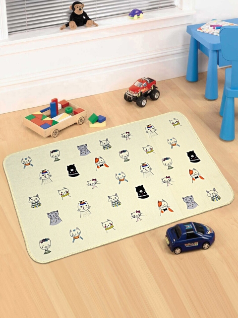 

Saral Home Beige & Grey Printed Anti-Skid Floor Mat