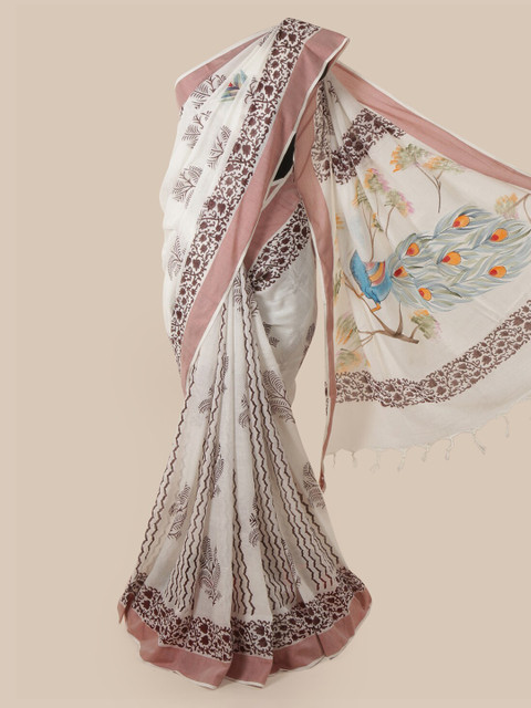 

Pothys White Woven Design Saree