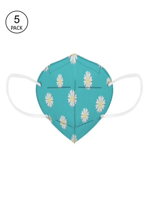 

Status Unisex Pack Of 5 Printed 5-Ply K95 Masks, Sea green