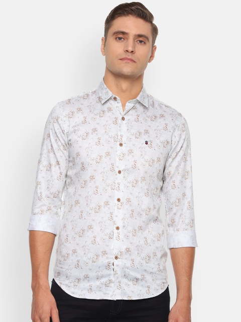 

Louis Philippe Sport Men White Slim Fit Printed Pure Cotton Casual Shirt