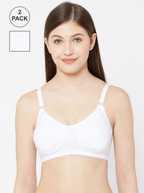 

Juliet Pack Of 2 White Solid Non-Wired Non Padded Everyday Bra
