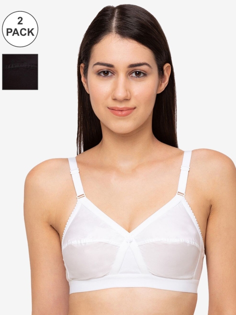 

Juliet Pack of 2 White & Black Non-Wired Non Padded Everyday Bra