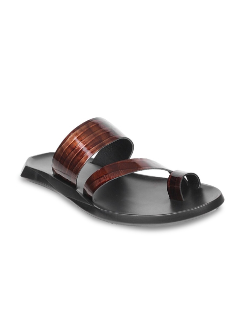 

Metro Men Brown & Black Ethnic Comfort Sandals