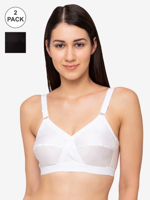 

Juliet Pack Of 2 Solid Non-Wired Non Padded Everyday Bra, White