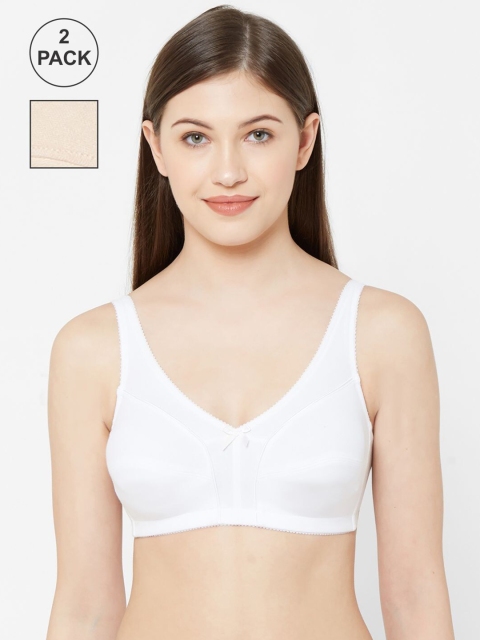 

Juliet Pack of 2 Solid Non-Wired Non Padded Cotton Everyday Bra, White