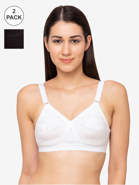 

Juliet Pack Of 2 Solid Non-Wired Non Padded Everyday Bra, White