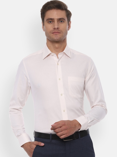 

Louis Philippe Men Cream-Coloured Regular Fit Solid Pure Cotton Casual Shirt