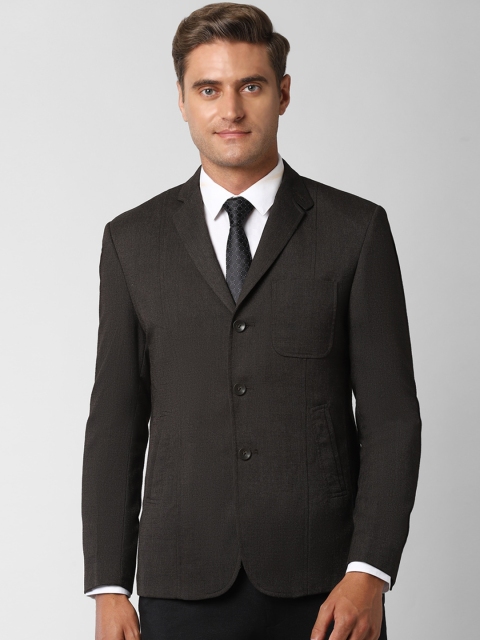 

Peter England Men Brown Solid Regular-Fit Single-Breasted Formal Blazer