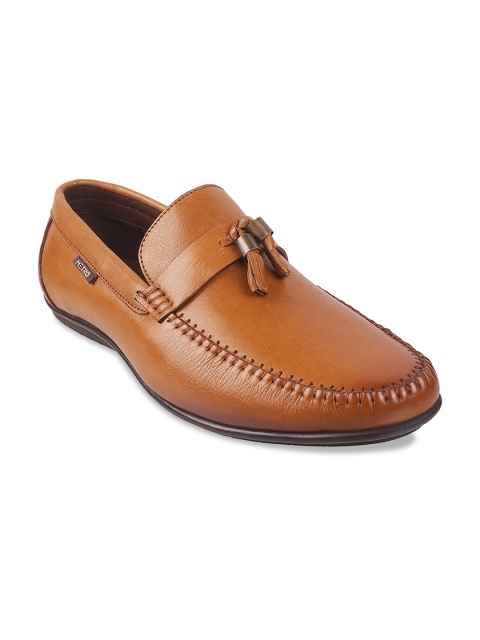 

Metro Men Tan Brown Solid Leather Formal Loafers