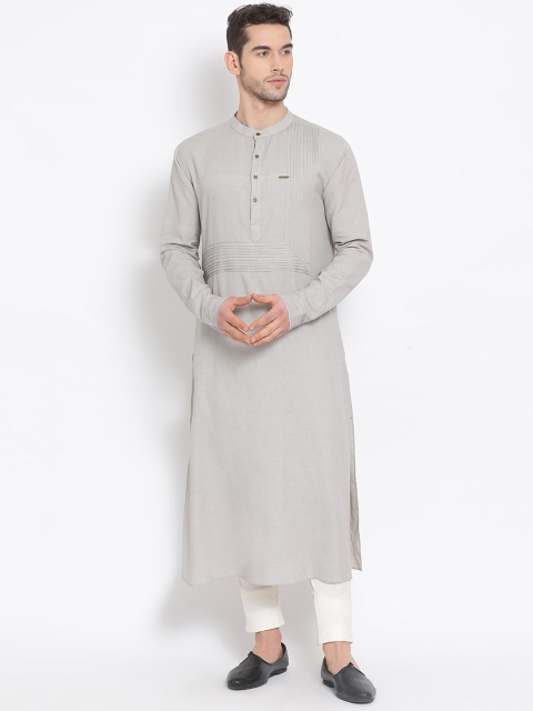 

DEVOILER Men Grey Kurta