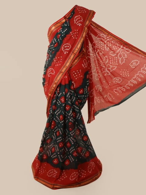 

Pothys Green Dyed Pure Cotton Saree